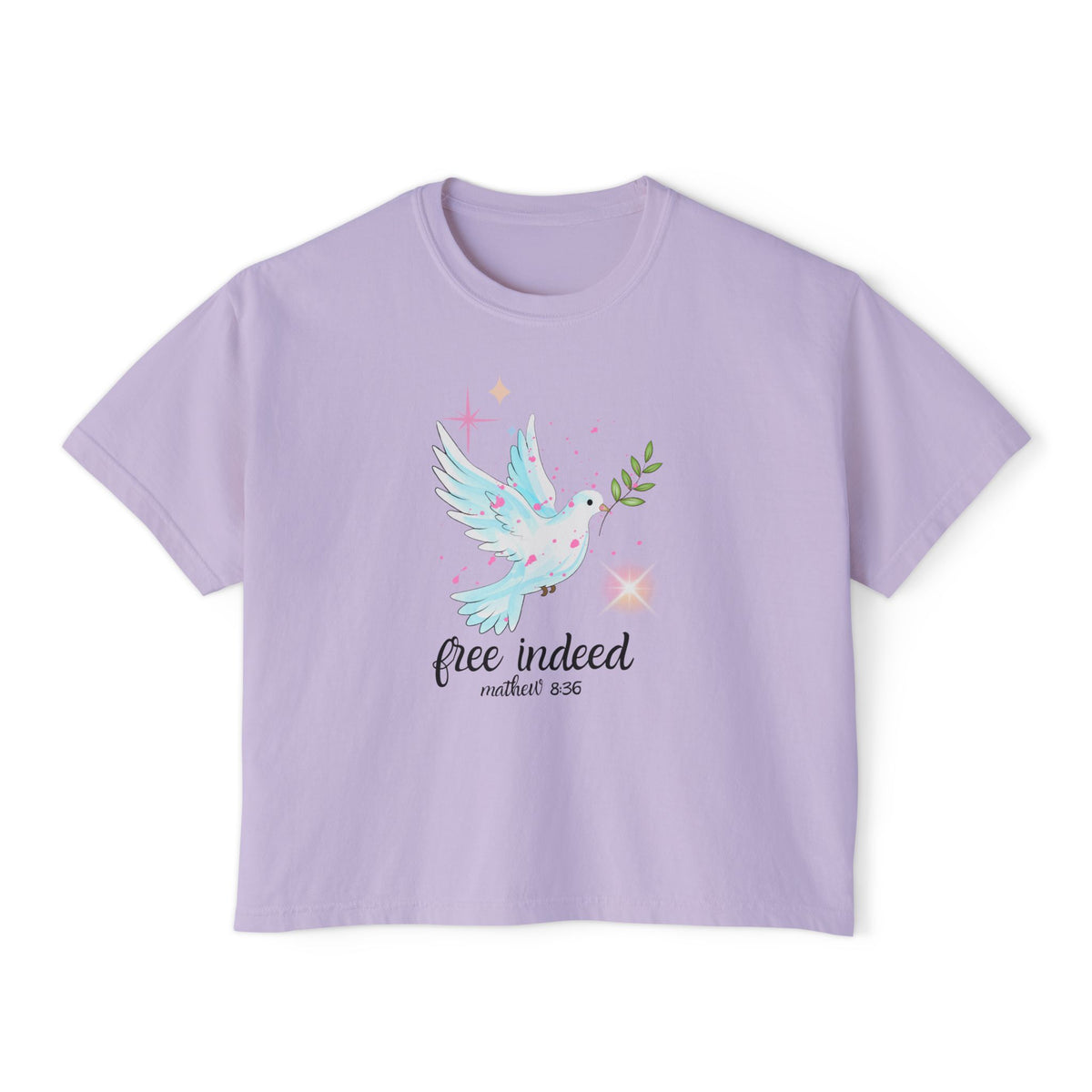 Free Indeed Dove Boxy Tee — Inspirational Christian Women's Shirt