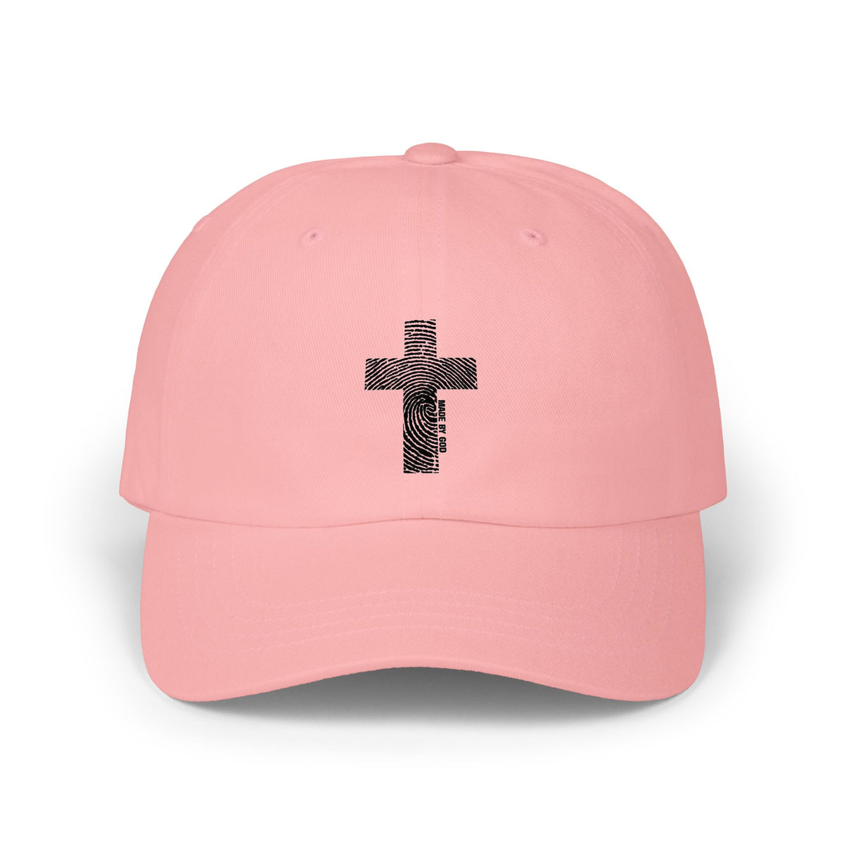 White Dad Cap with Distressed Cross Embroidery – Christian Baseball Hat