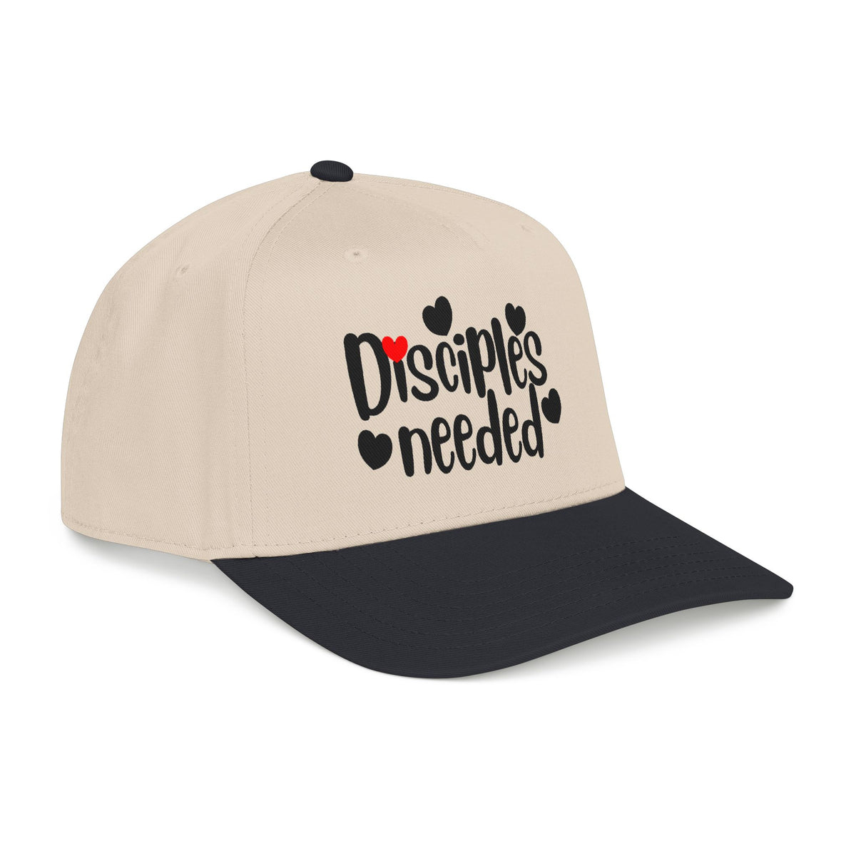 Disciples Needed Baseball Cap — Christian Outreach Hat with Heart Accents