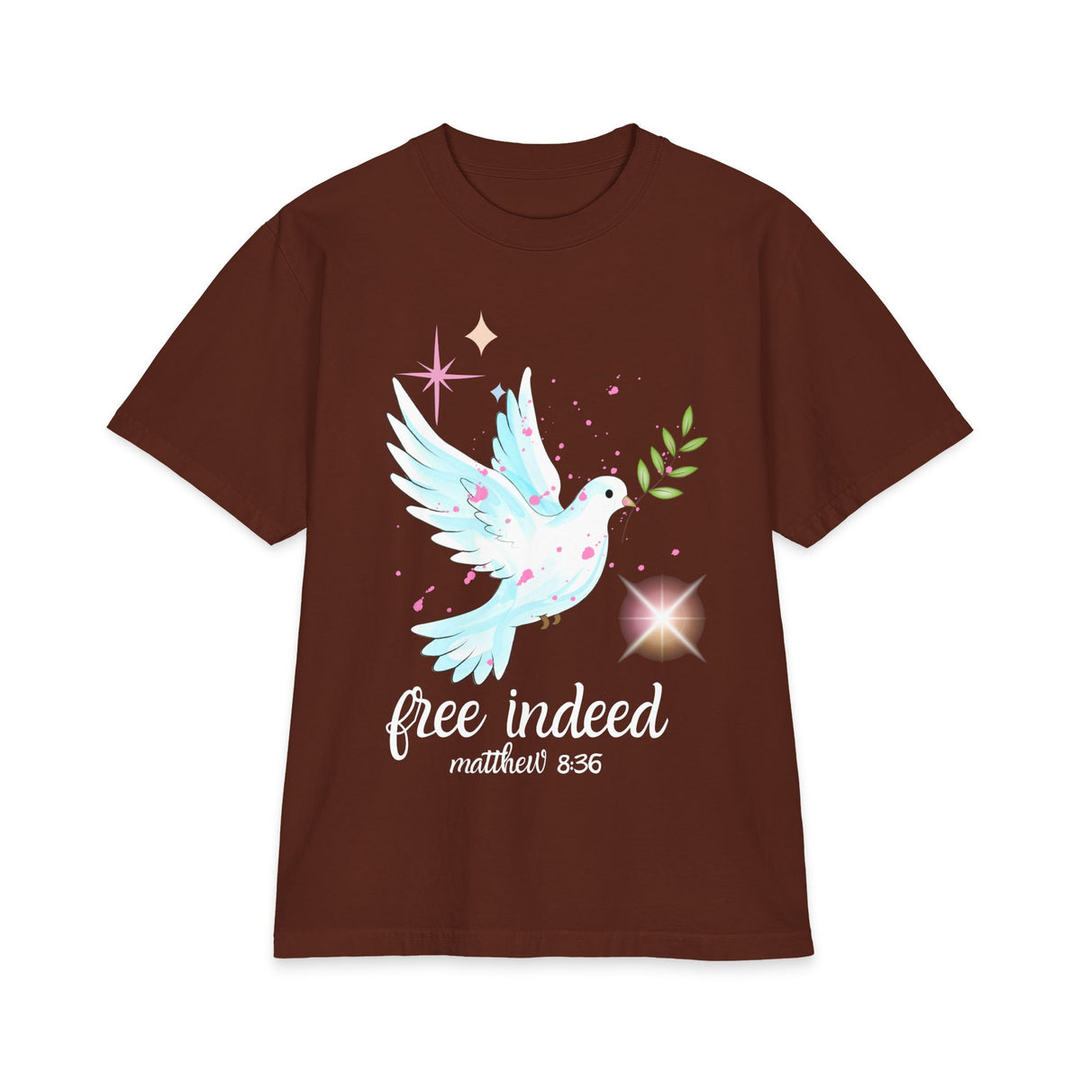 Dove of Peace Graphic T-Shirt — Pastel Olive Branch Design