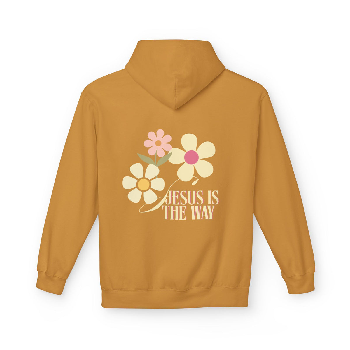 Christian Floral Hoodie — "Jesus Is The Way" Pastel Flower Pullover