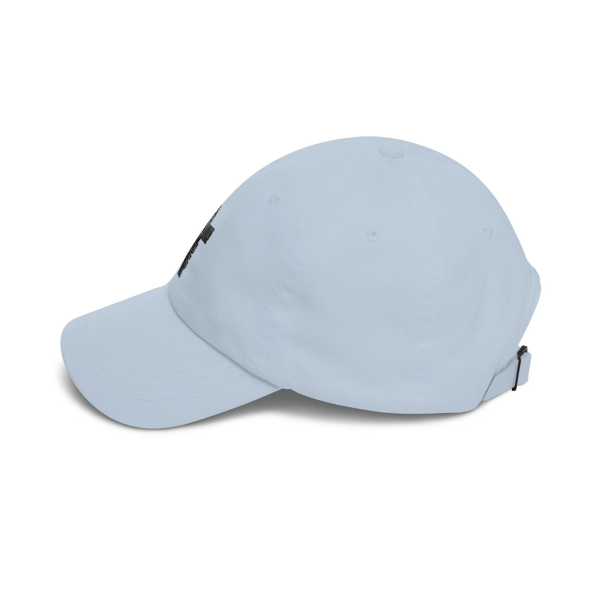 White Dad Cap with Distressed Cross Embroidery – Christian Baseball Hat