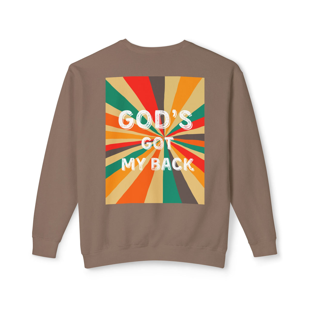God's Got My Back" Retro Graphic Christian Crewneck