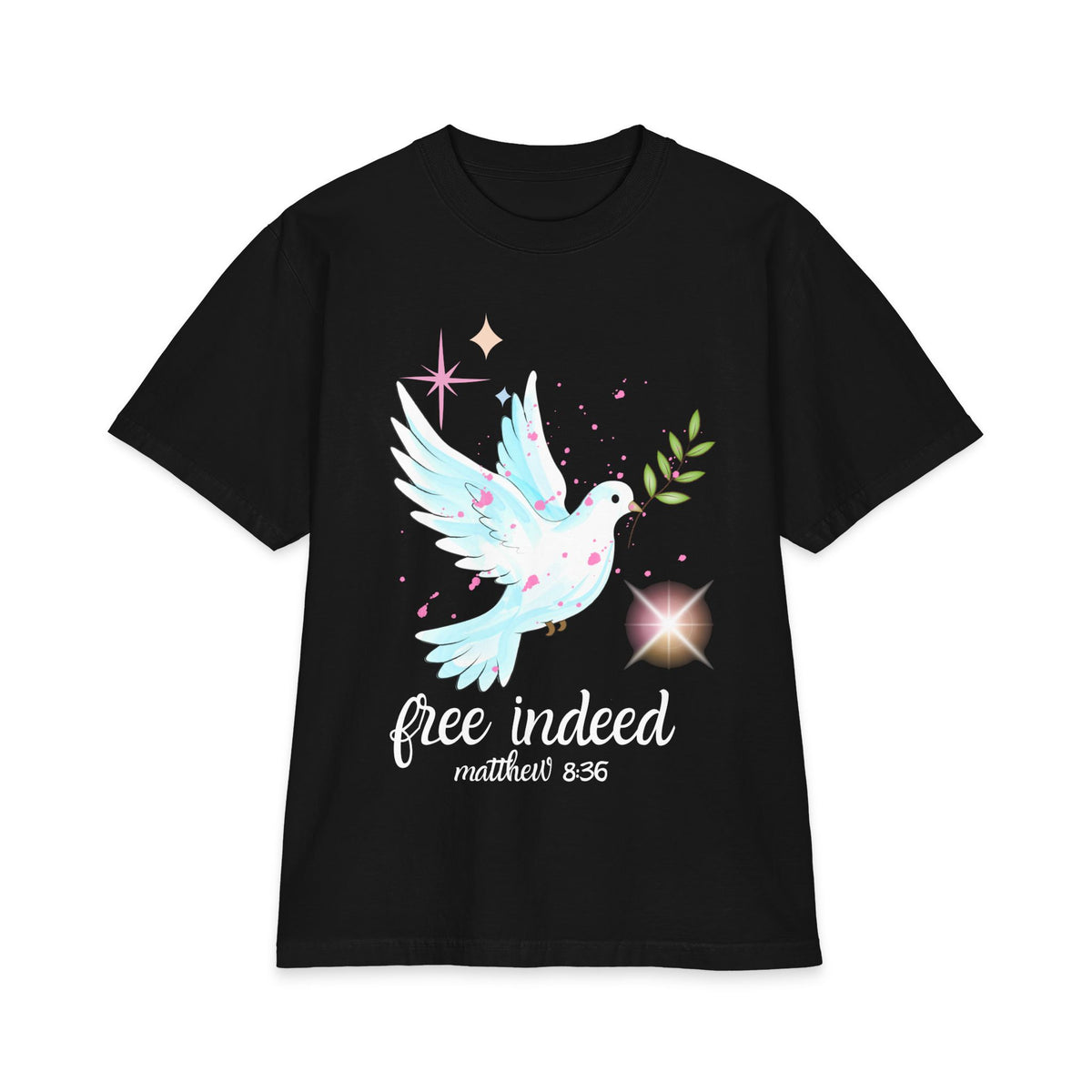 Dove of Peace Graphic T-Shirt — Pastel Olive Branch Design
