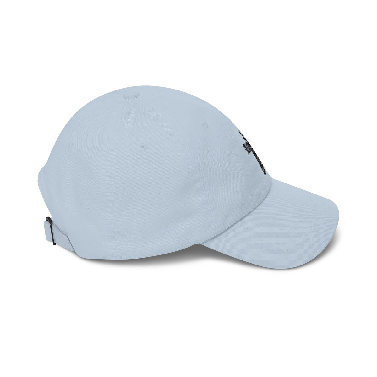 White Dad Cap with Distressed Cross Embroidery – Christian Baseball Hat
