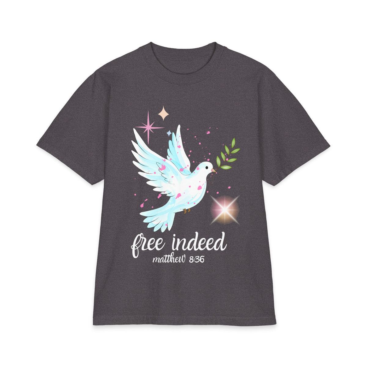 Dove of Peace Graphic T-Shirt — Pastel Olive Branch Design
