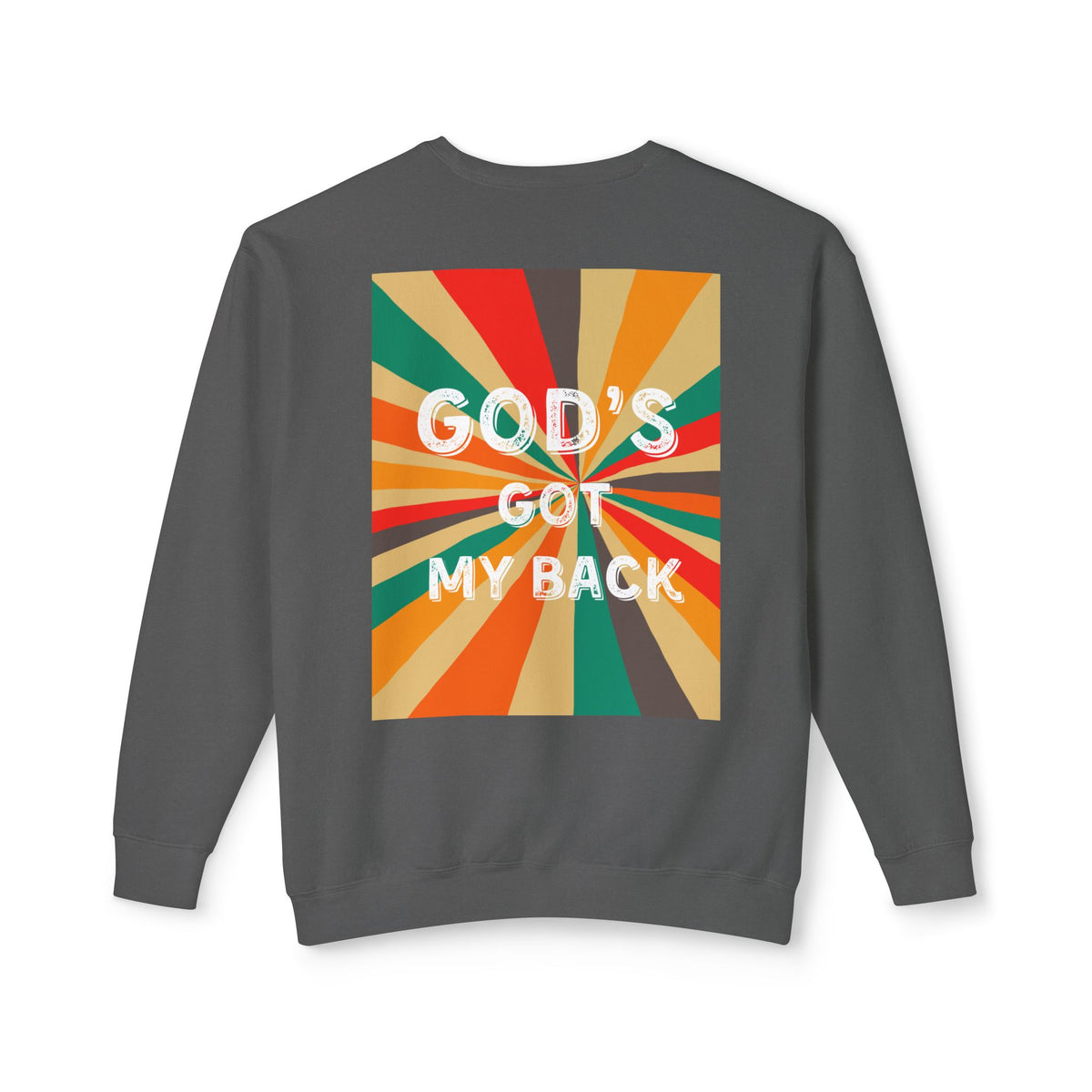 God's Got My Back" Retro Graphic Christian Crewneck