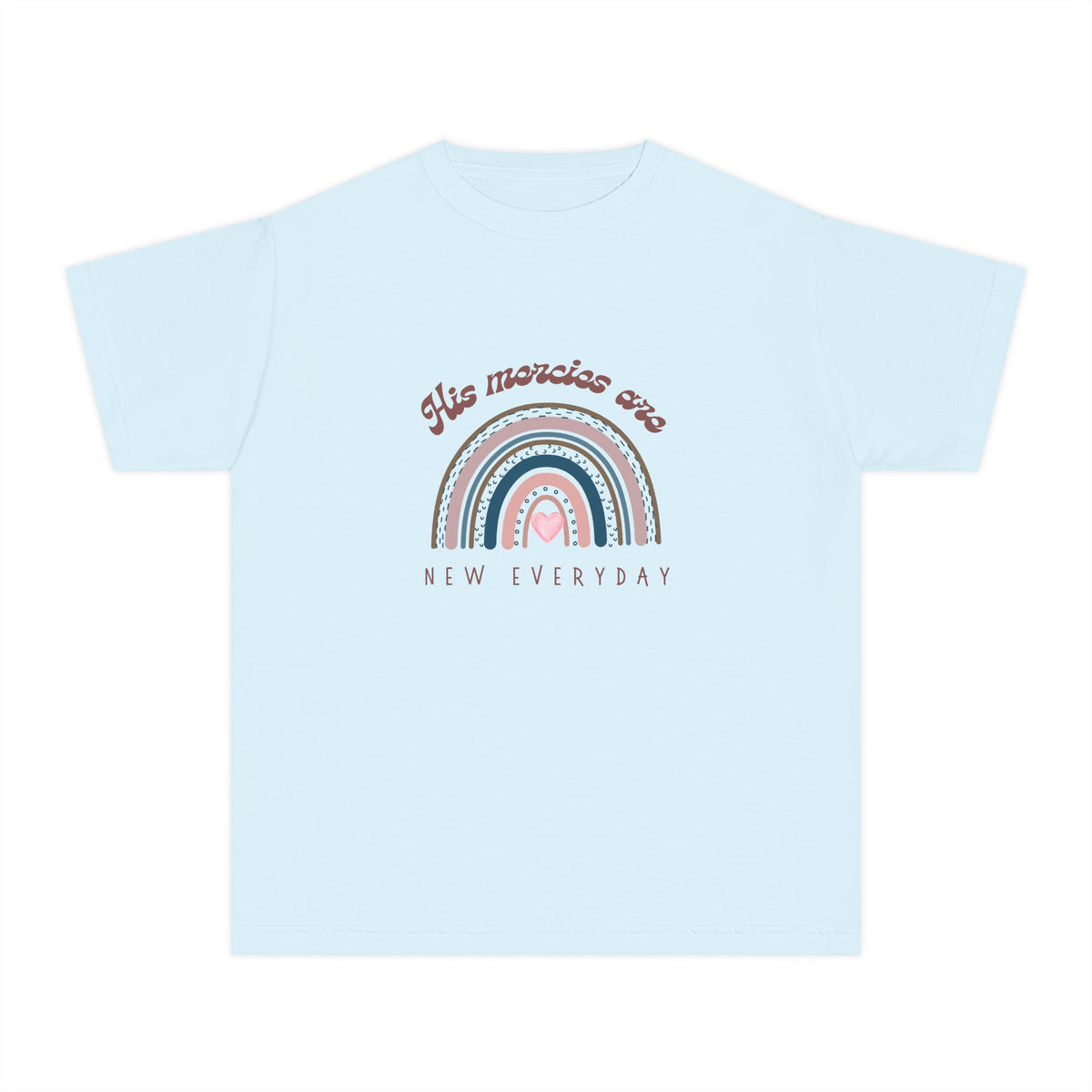 Youth Tee — ‘The Miracles Are New Every Day’ Rainbow Graphic
