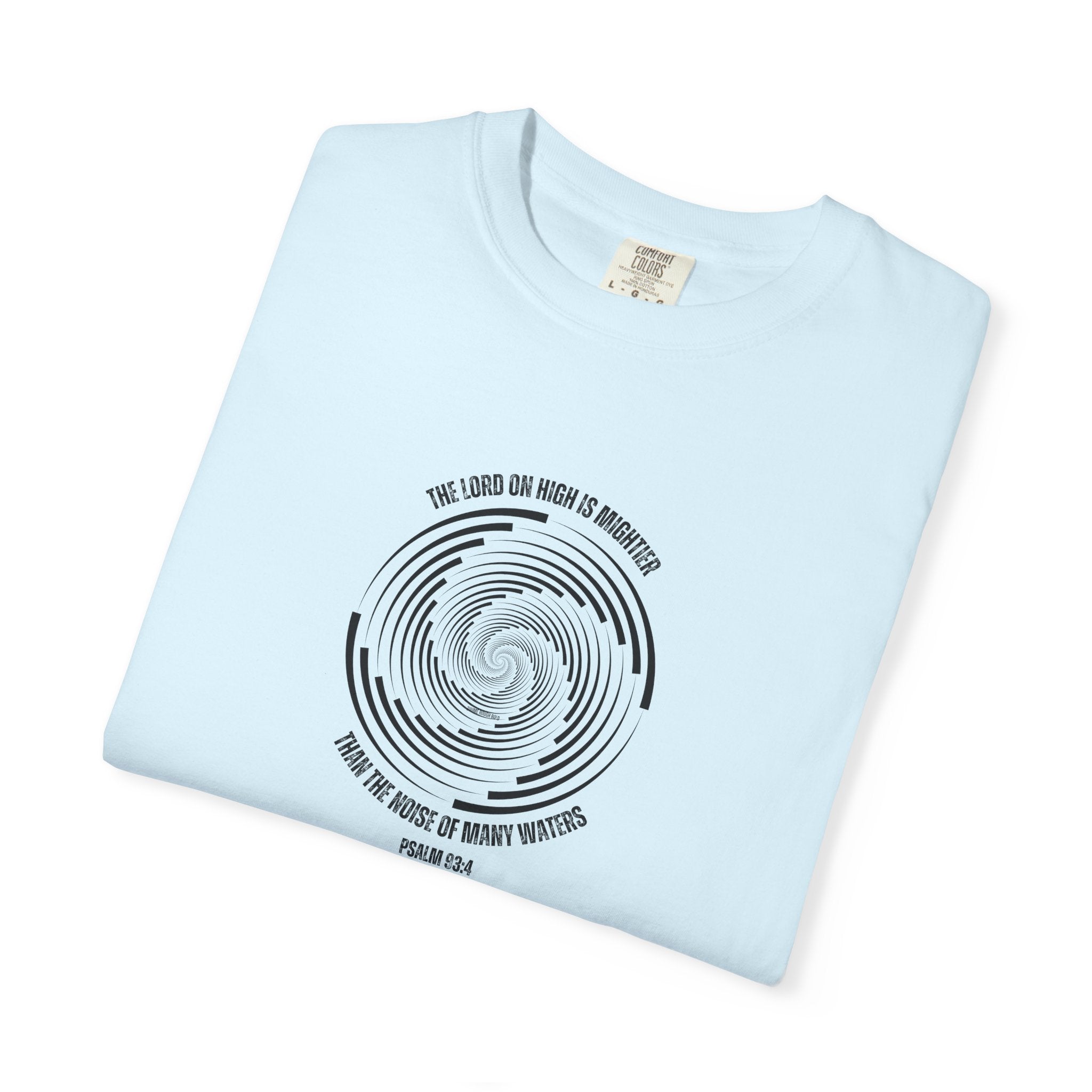 Spiral Wave T‑Shirt — 'We Came as Waves of Waking' Minimal Graphic Tee