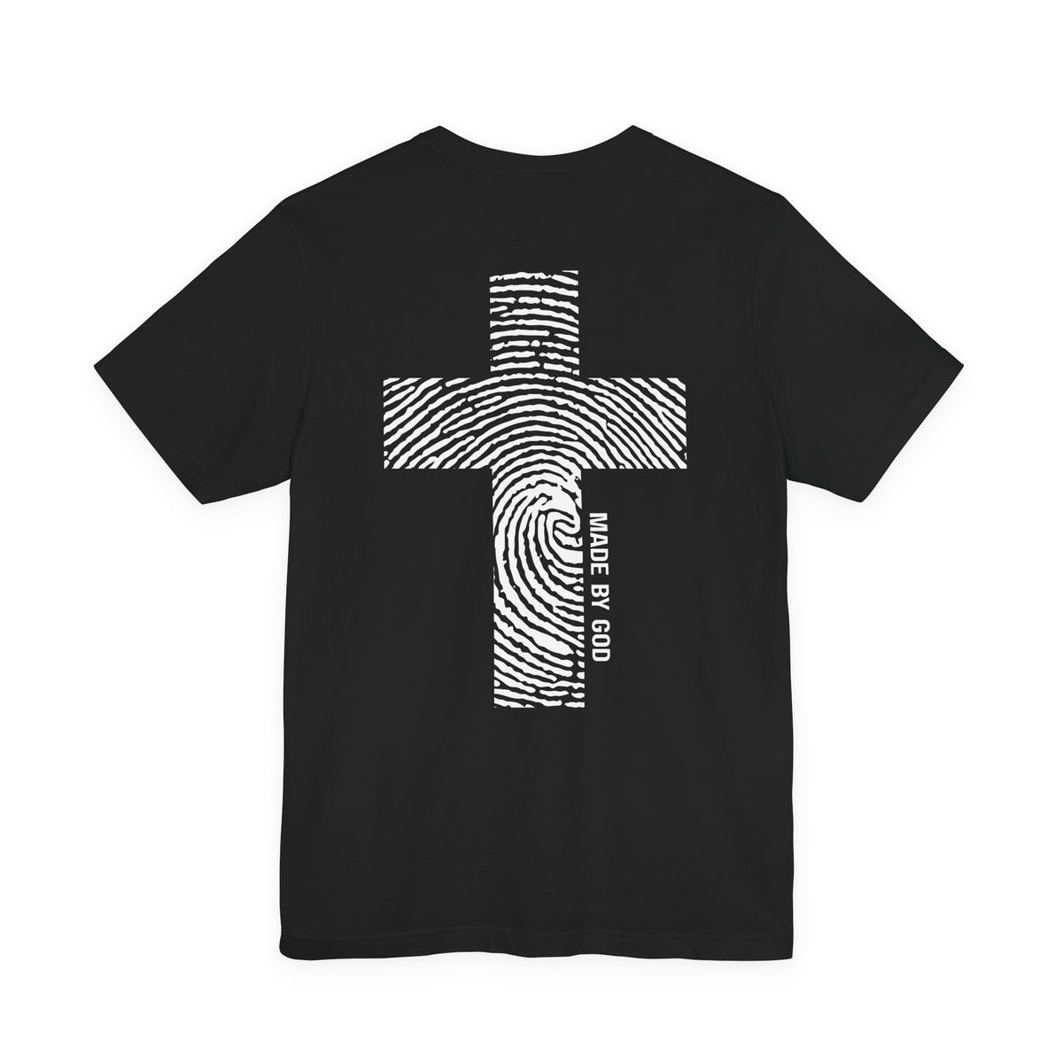 "Made by God" Cross with Fingerprint Tee