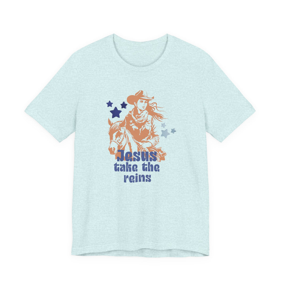 Jesus Take the Reins Cowgirl  T‑Shirt