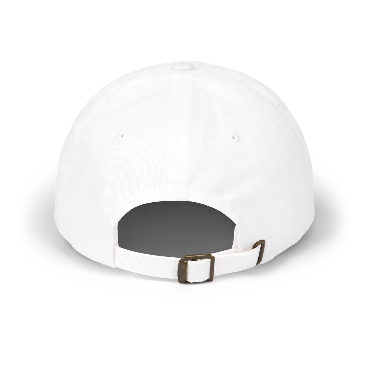 White Dad Cap with Distressed Cross Embroidery – Christian Baseball Hat