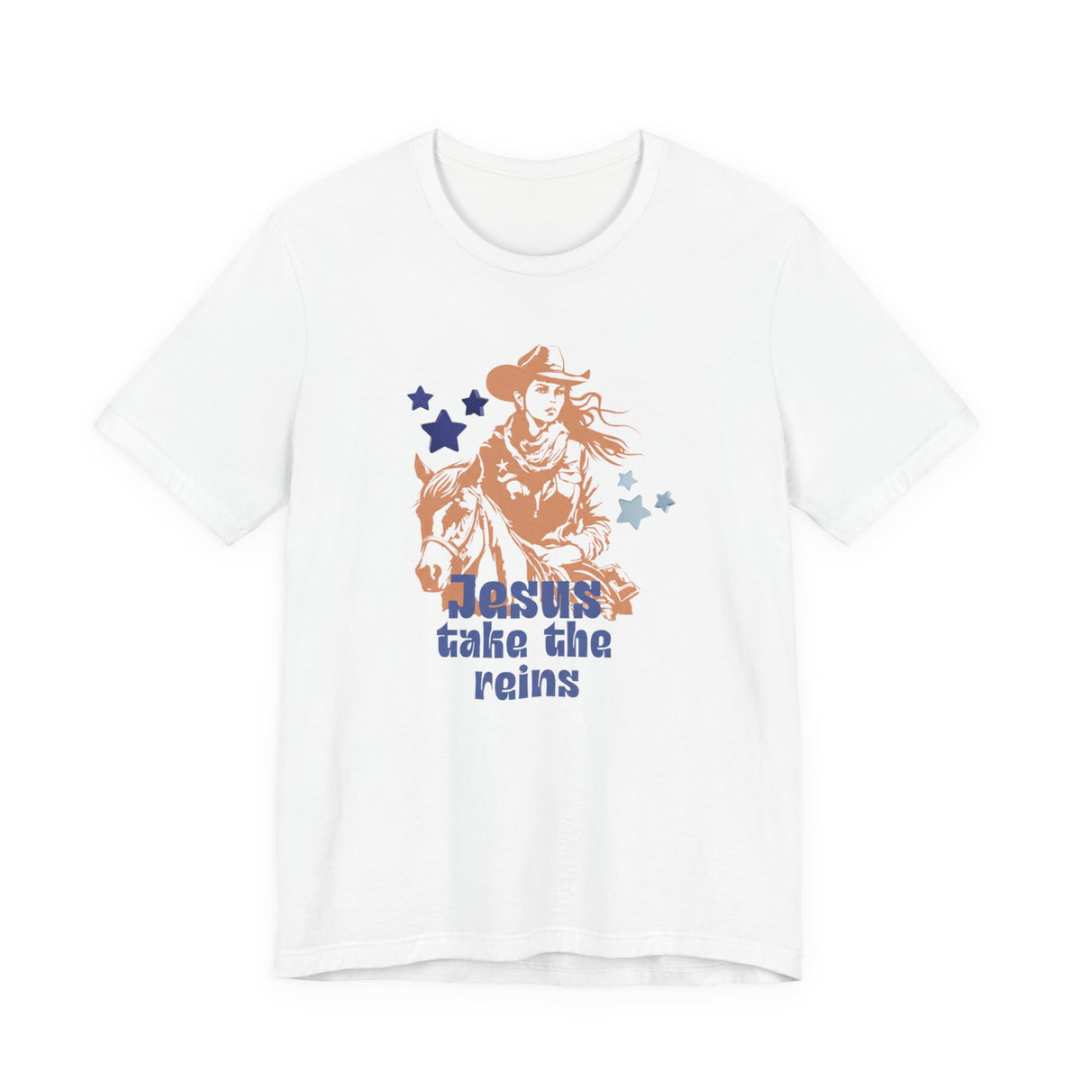 Jesus Take the Reins Cowgirl  T‑Shirt