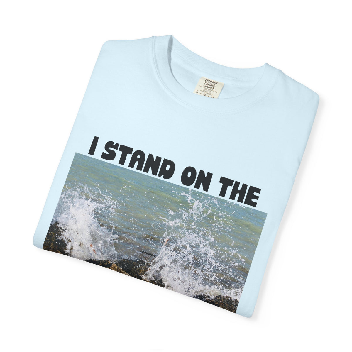 I Stand on the Solid Rock T-Shirt — Inspirational Coastal Faith Graphic Tee