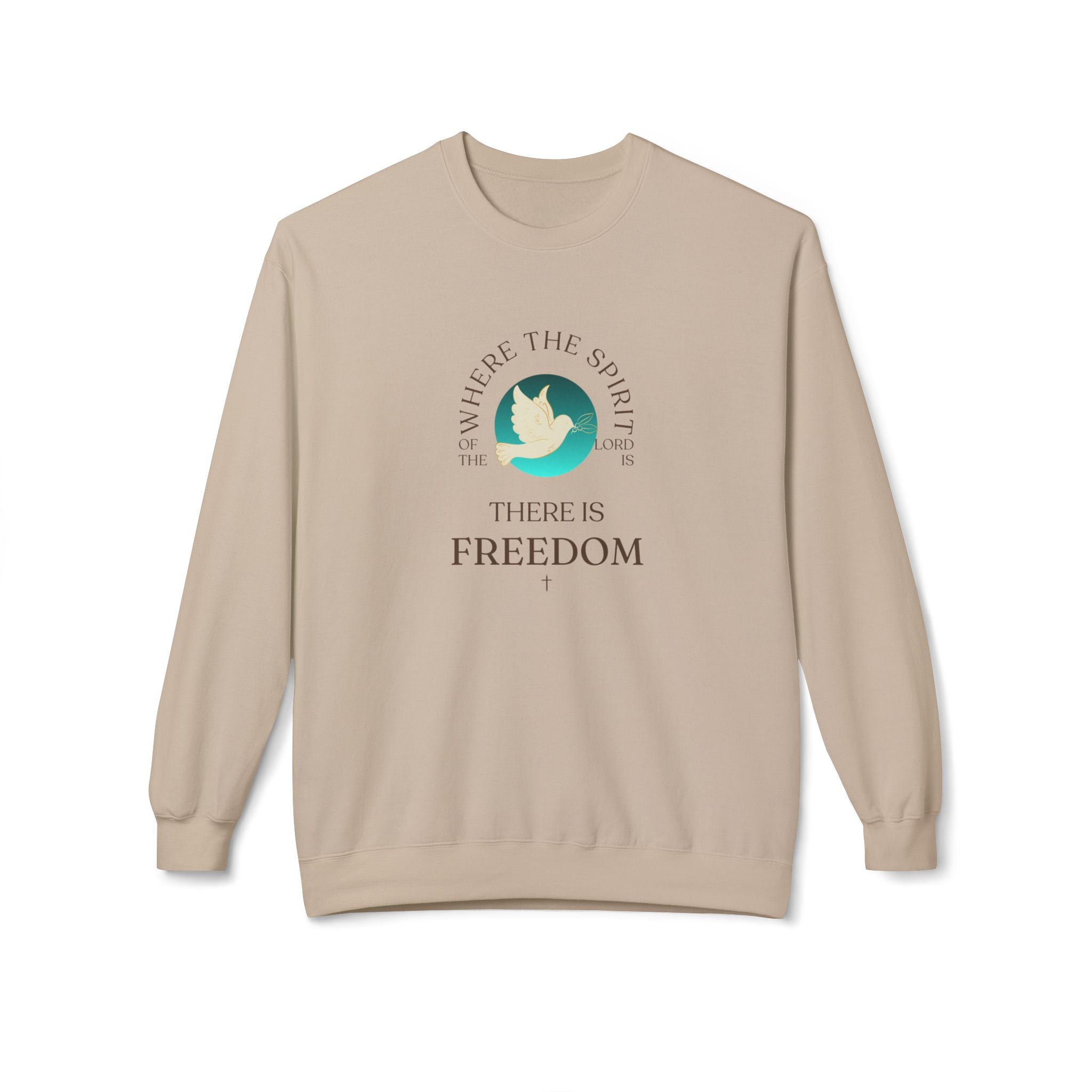 Freedom Dove Crewneck Sweatshirt — "Where the Spirit Is, There Is Freedom"