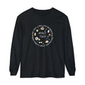 Long Sleeve T‑Shirt — Cute Summer Icons Circle: Sunglasses, Flowers & Sun Vibes