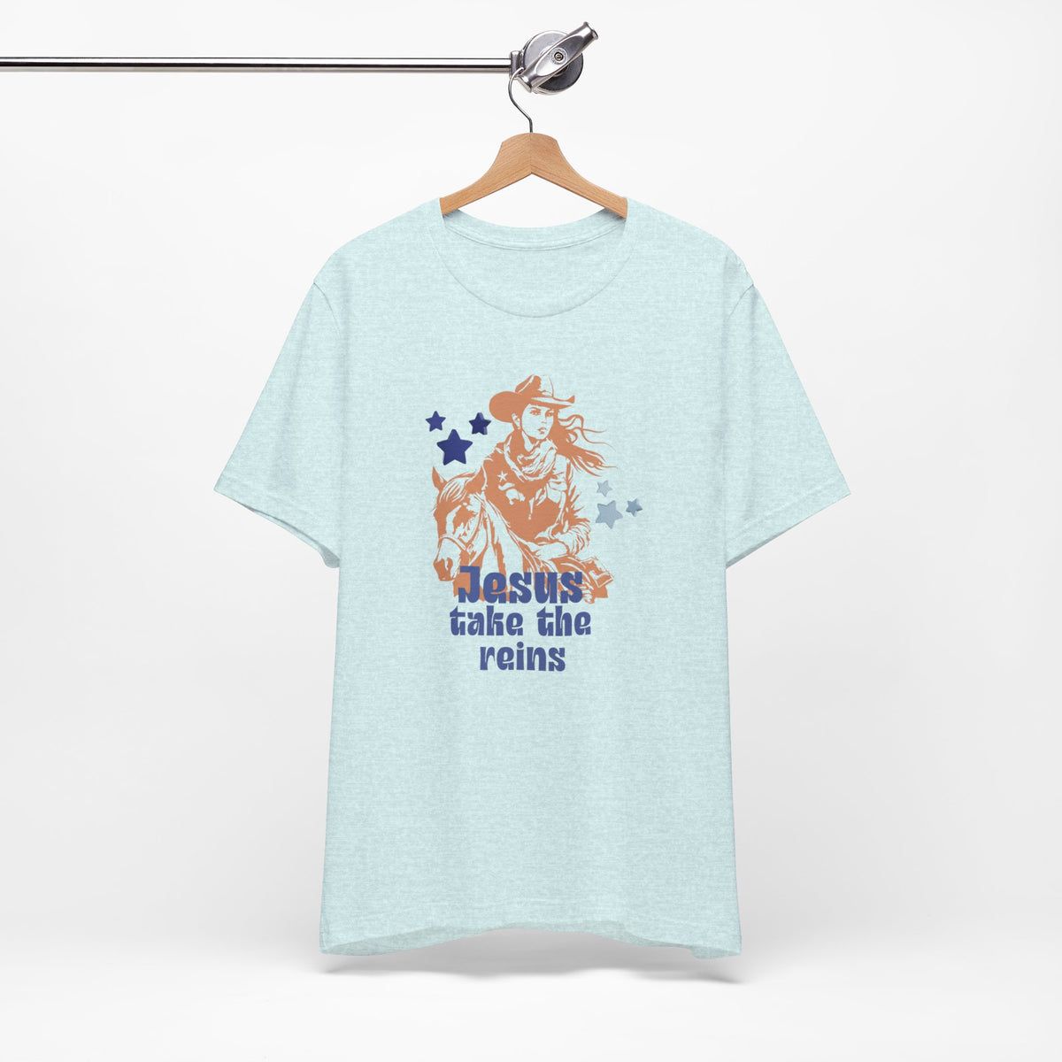 Jesus Take the Reins Cowgirl  T‑Shirt