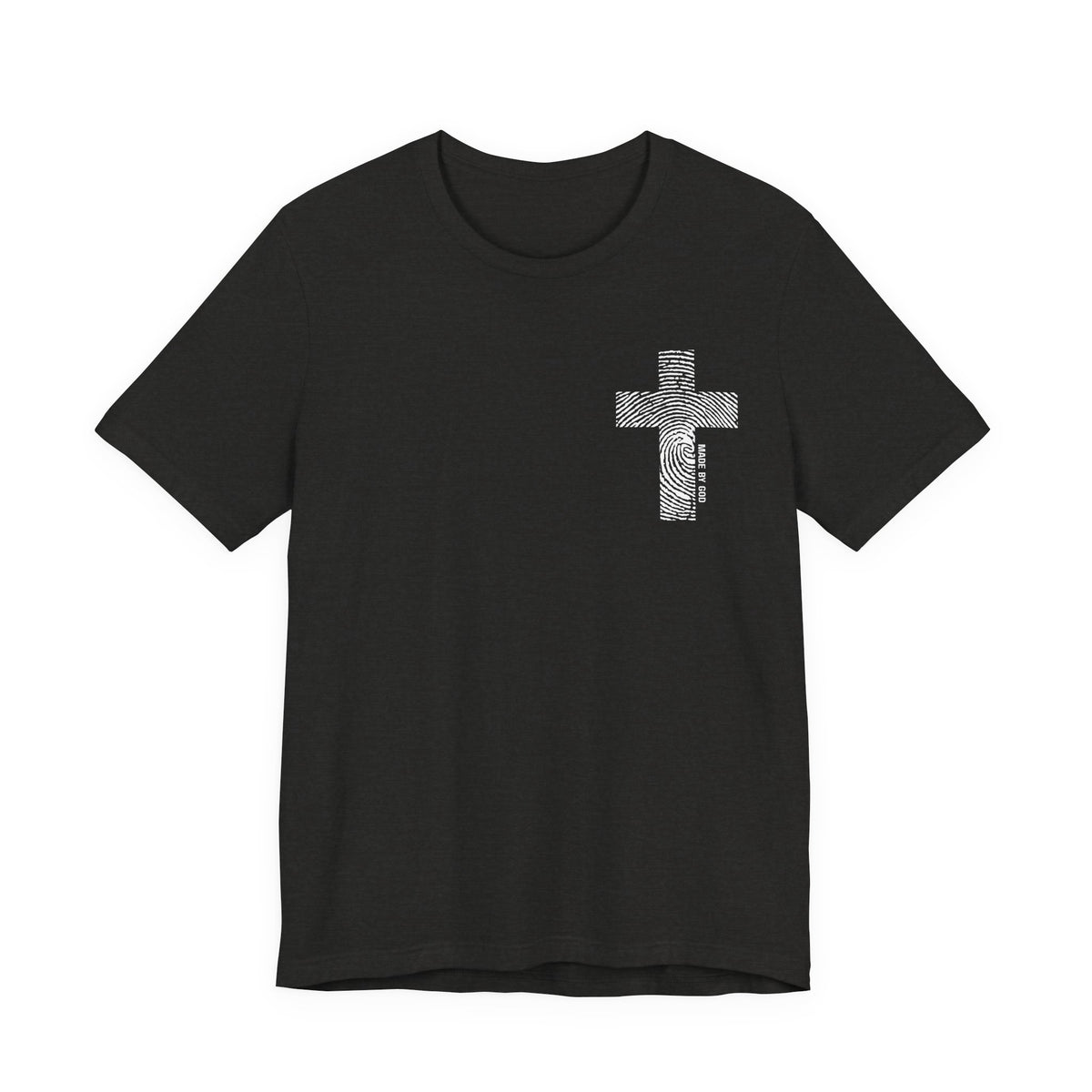 "Made by God" Cross with Fingerprint Tee