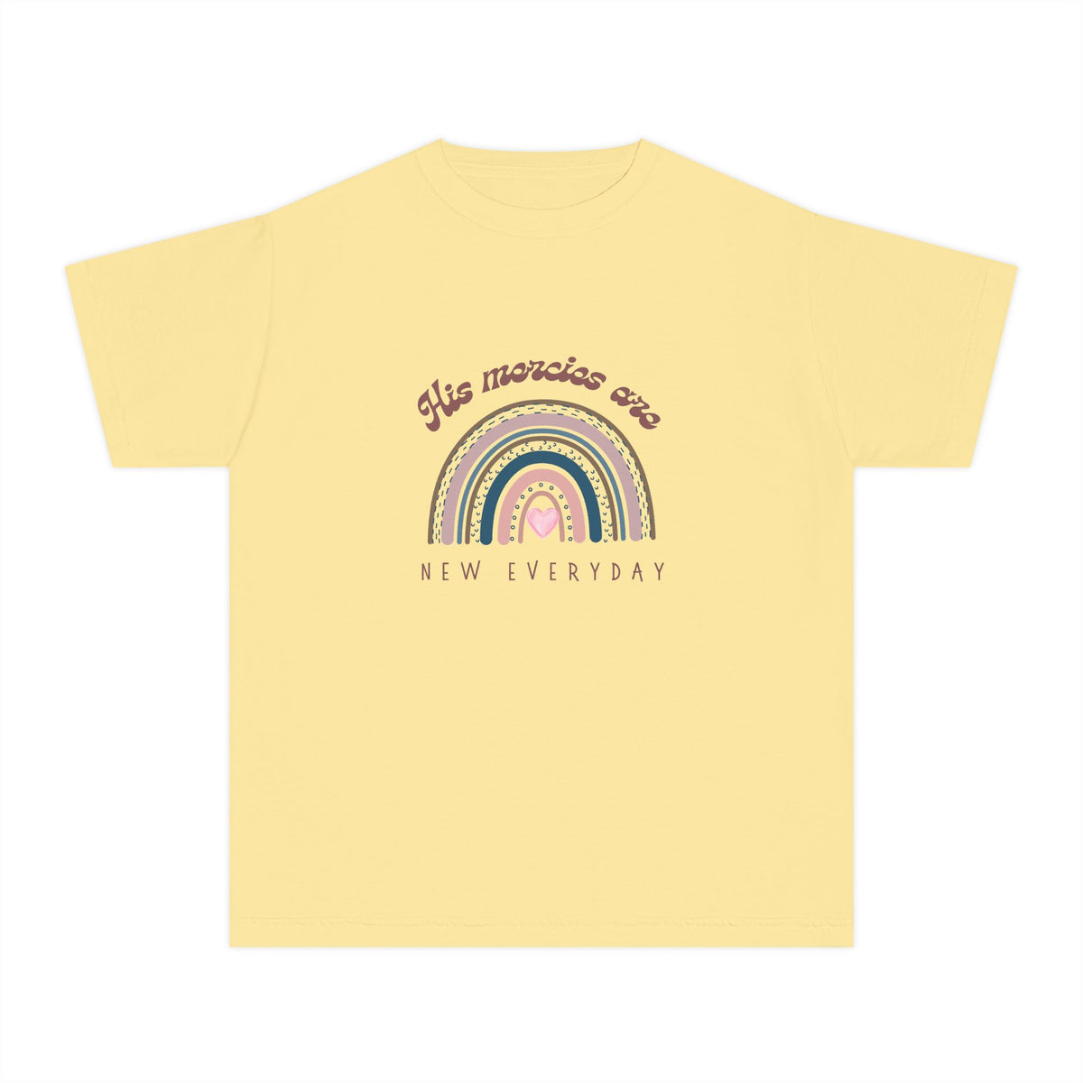 Youth Tee — ‘The Miracles Are New Every Day’ Rainbow Graphic