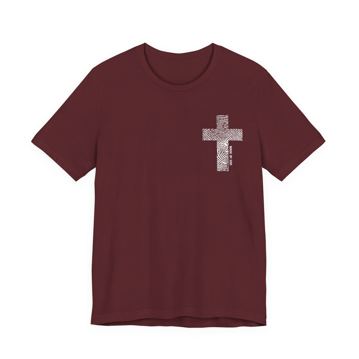 "Made by God" Cross with Fingerprint Tee