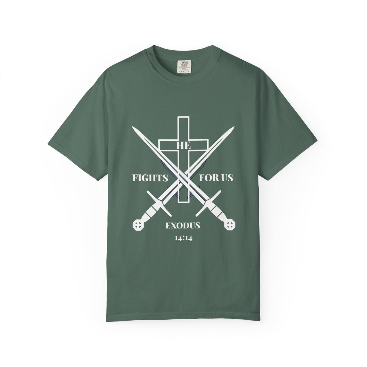 HE FIGHTS FOR US Garment-Dyed Tee