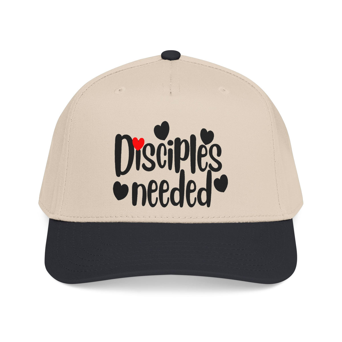 Disciples Needed Baseball Cap — Christian Outreach Hat with Heart Accents
