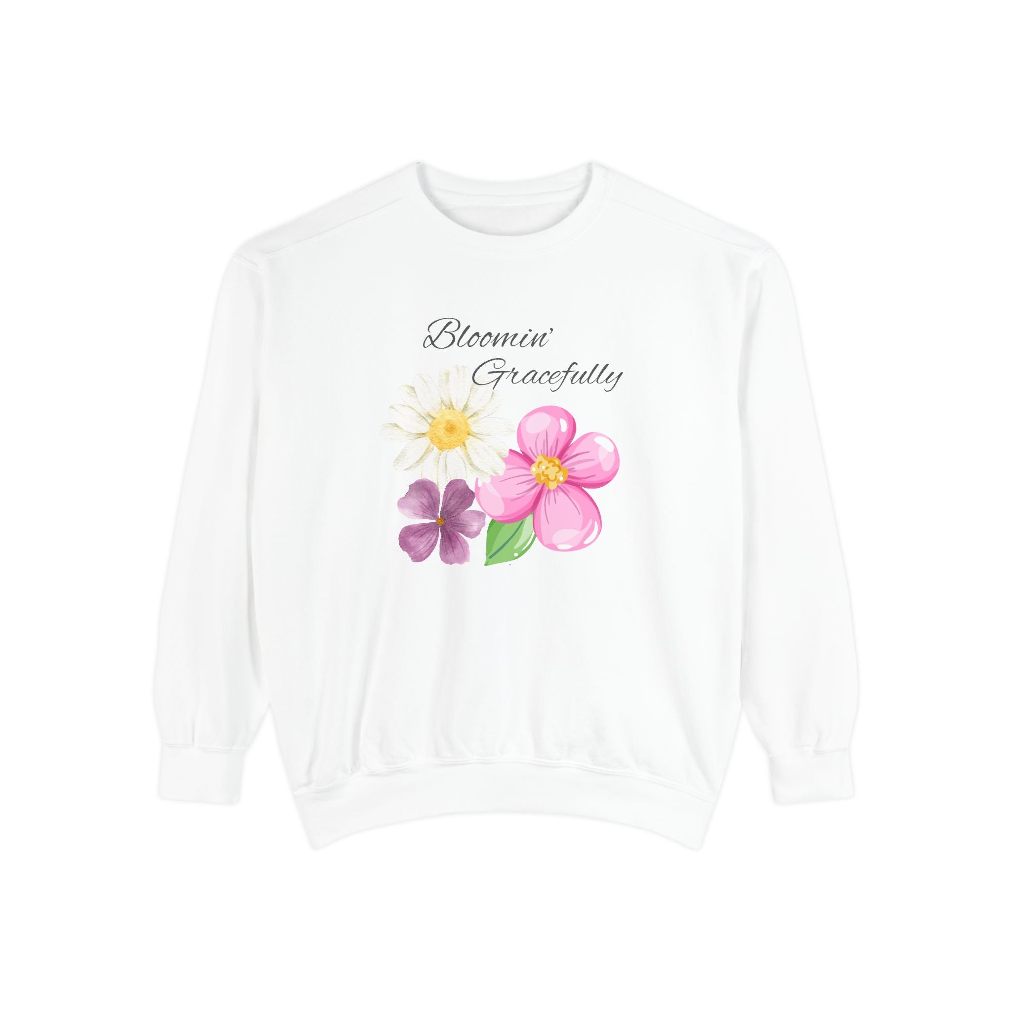 Blooming Gracefully Sweatshirt — Floral Watercolor Crewneck