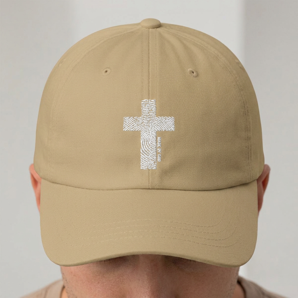 PINK/ Multi colors Classic Dad Cap with Distressed Cross Embroidery-Baseball Hat