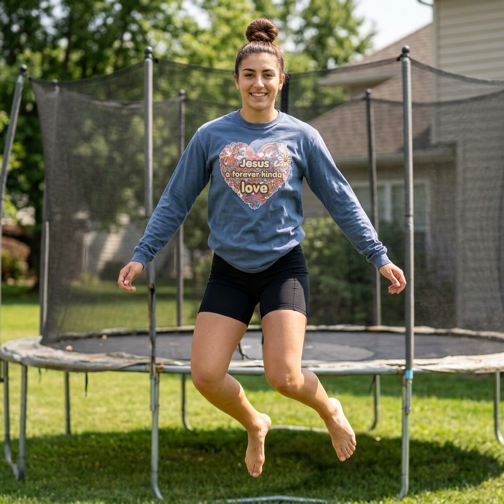 Jesus, a Forever Kinda Love Heart Long Sleeve Tee