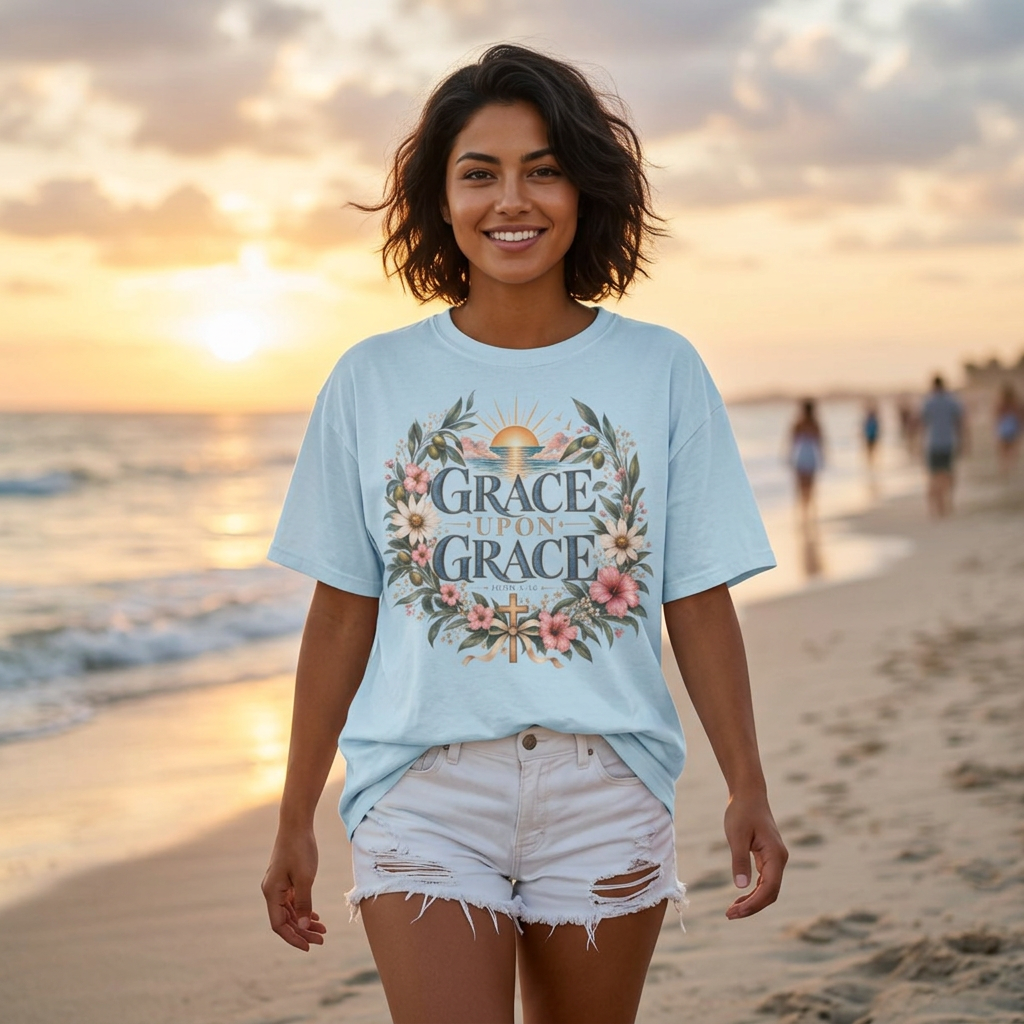 GRACE UPON GRACE  Garment-Dyed T-shirt