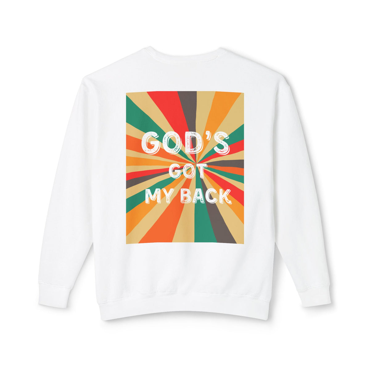 God's Got My Back" Retro Graphic Christian Crewneck
