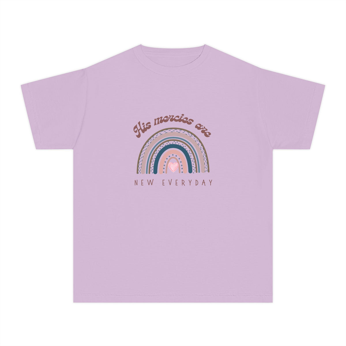 Youth Tee — ‘The Miracles Are New Every Day’ Rainbow Graphic
