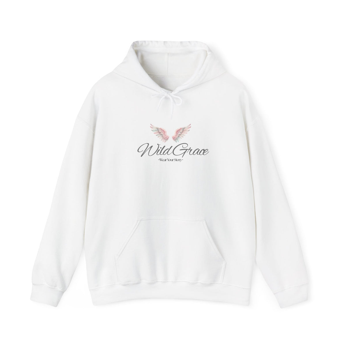 Unisex Heavy Blend™ Angel Wings Wild Grace Hooded Sweatshirt