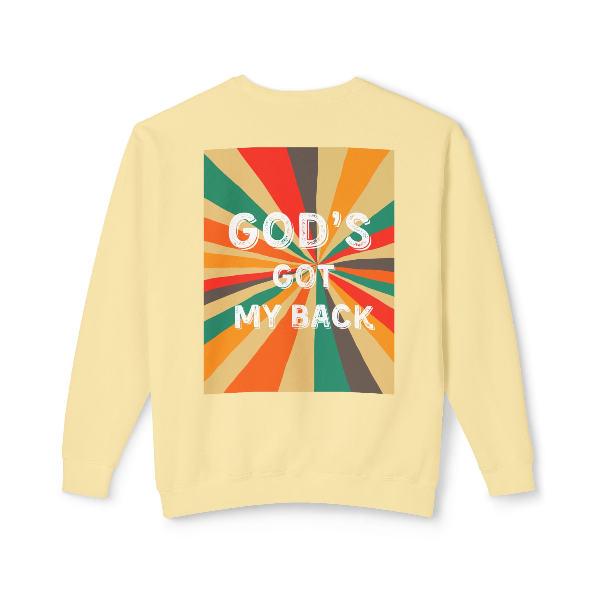 God's Got My Back" Retro Graphic Christian Crewneck