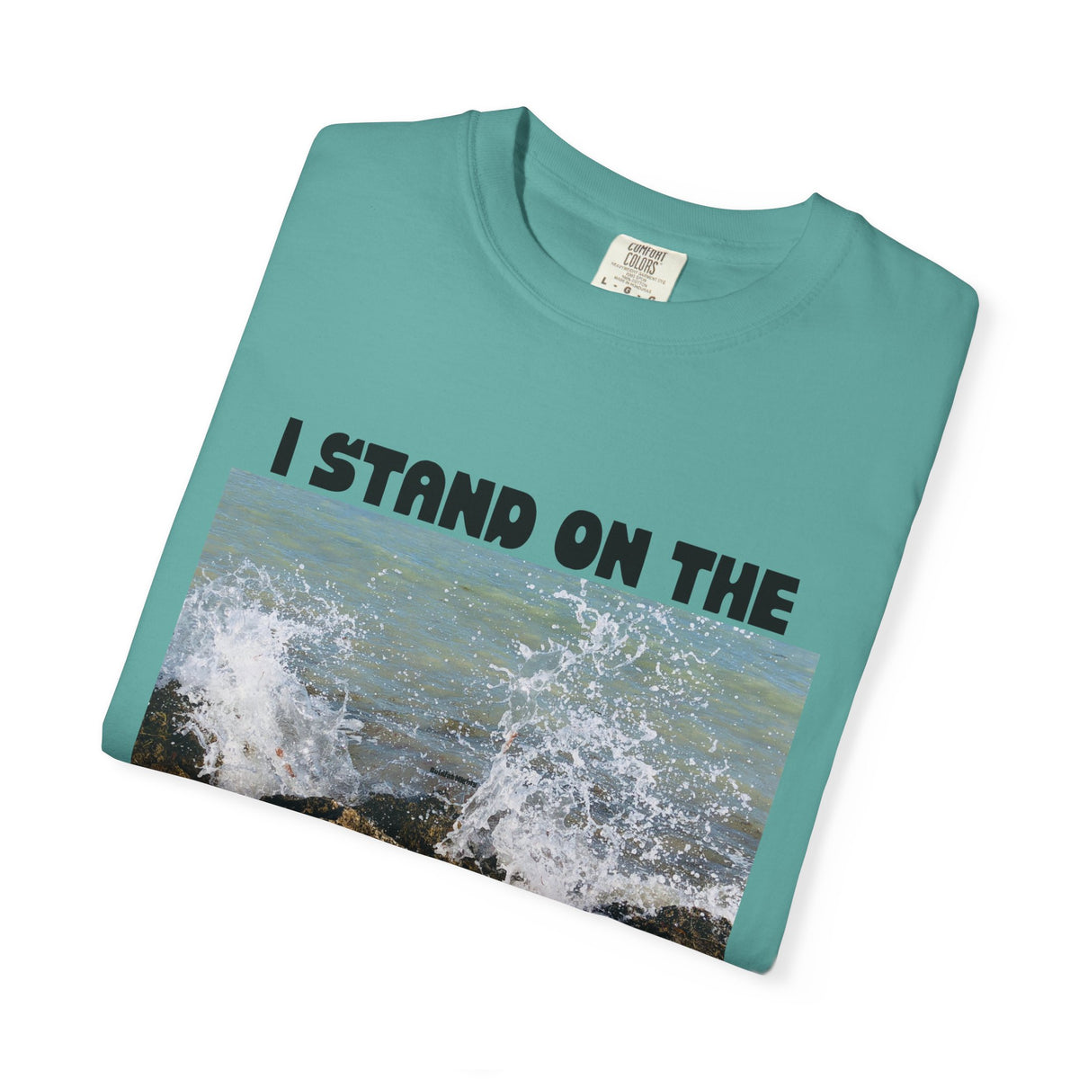 I Stand on the Solid Rock T-Shirt — Inspirational Coastal Faith Graphic Tee