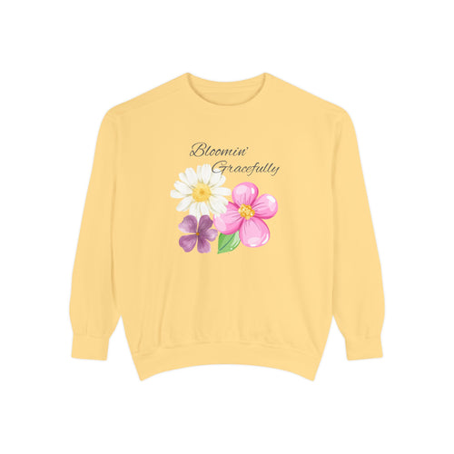 Blooming Gracefully Sweatshirt — Floral Watercolor Crewneck