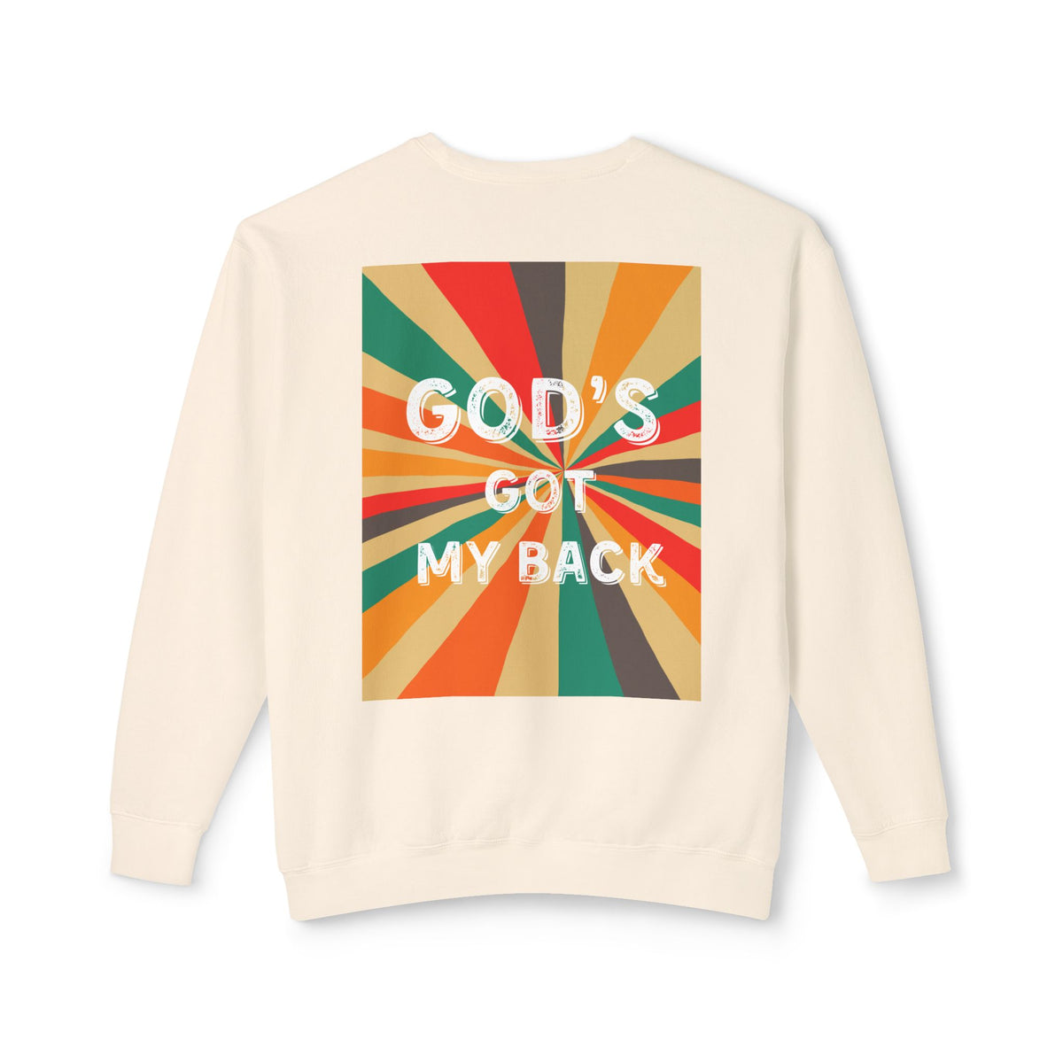 God's Got My Back" Retro Graphic Christian Crewneck