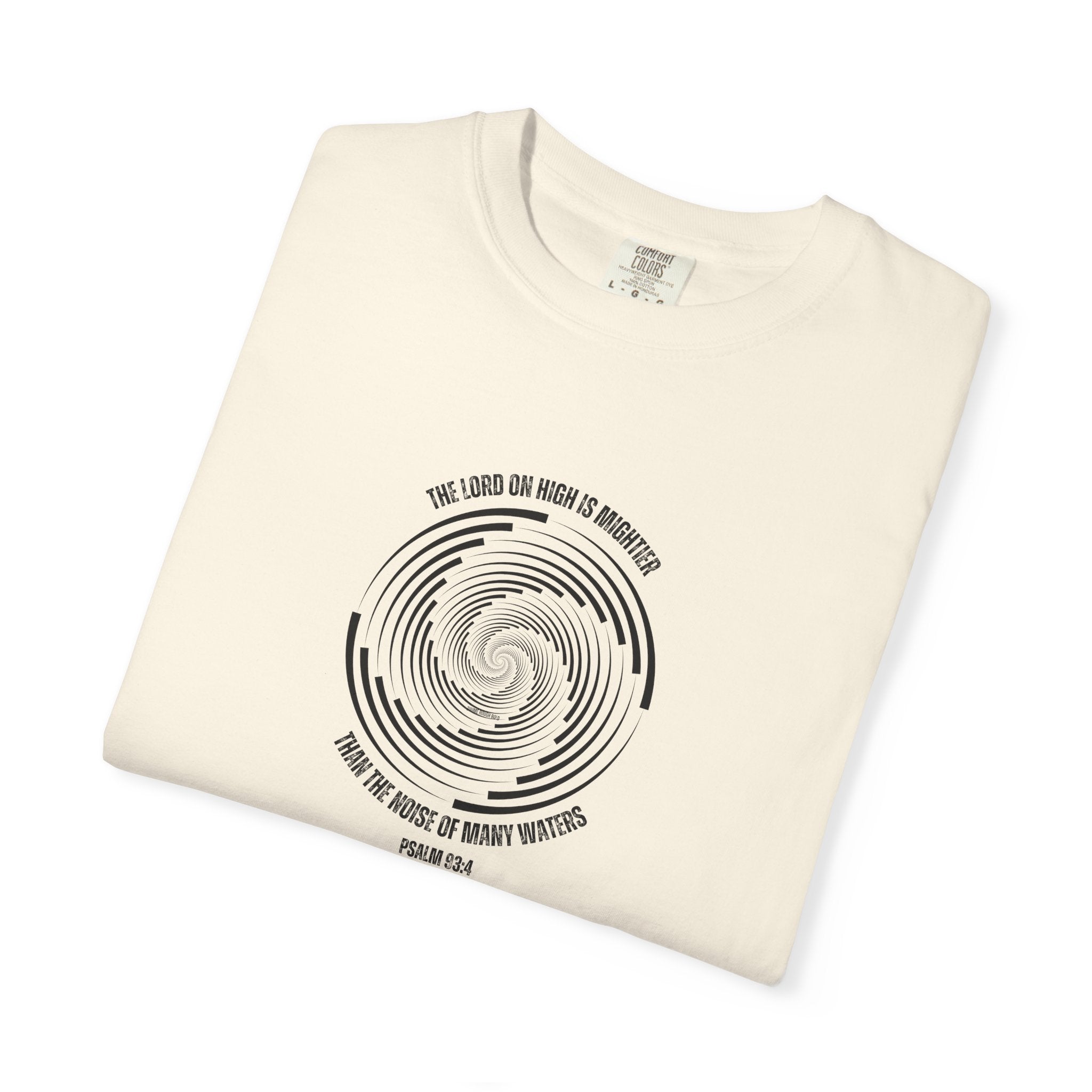 Spiral Wave T‑Shirt — 'We Came as Waves of Waking' Minimal Graphic Tee