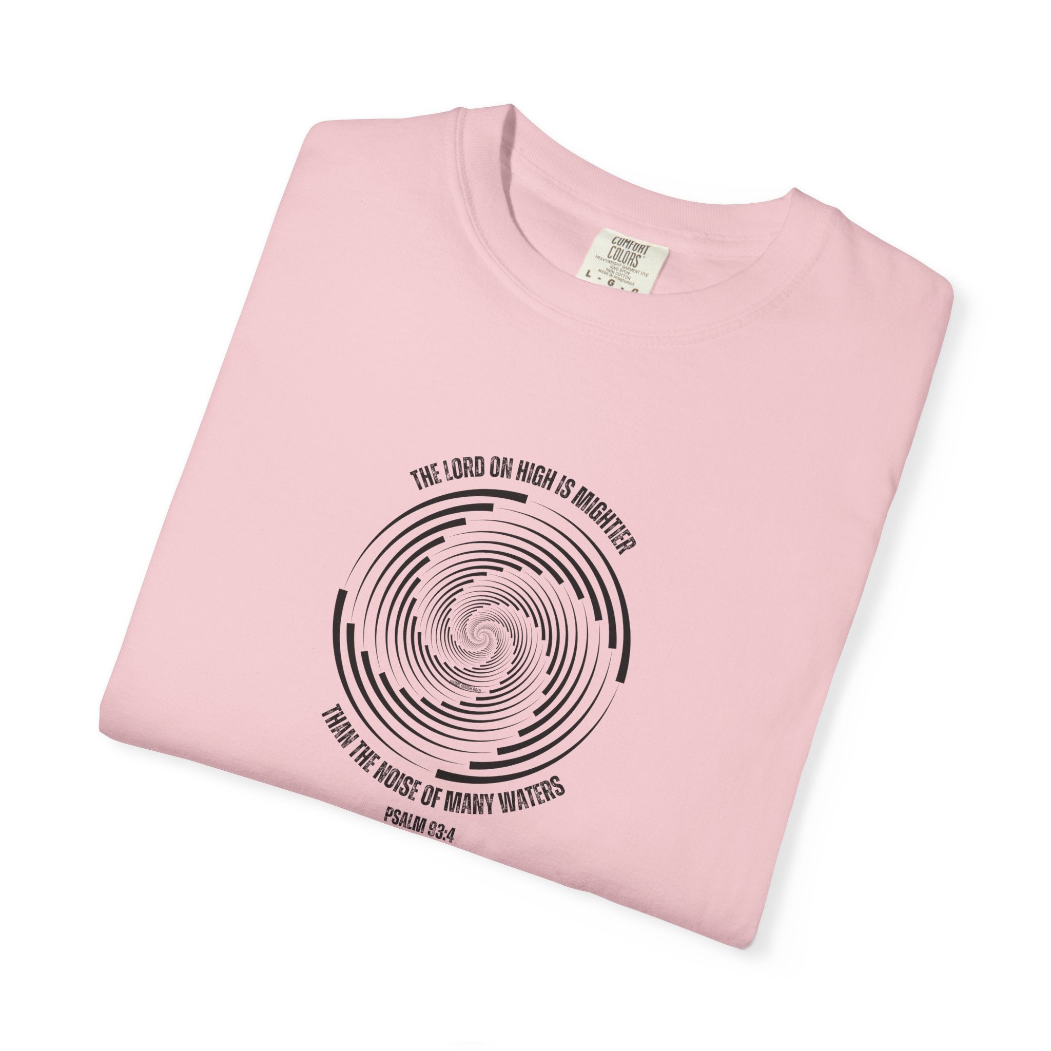 Spiral Wave T‑Shirt — 'We Came as Waves of Waking' Minimal Graphic Tee