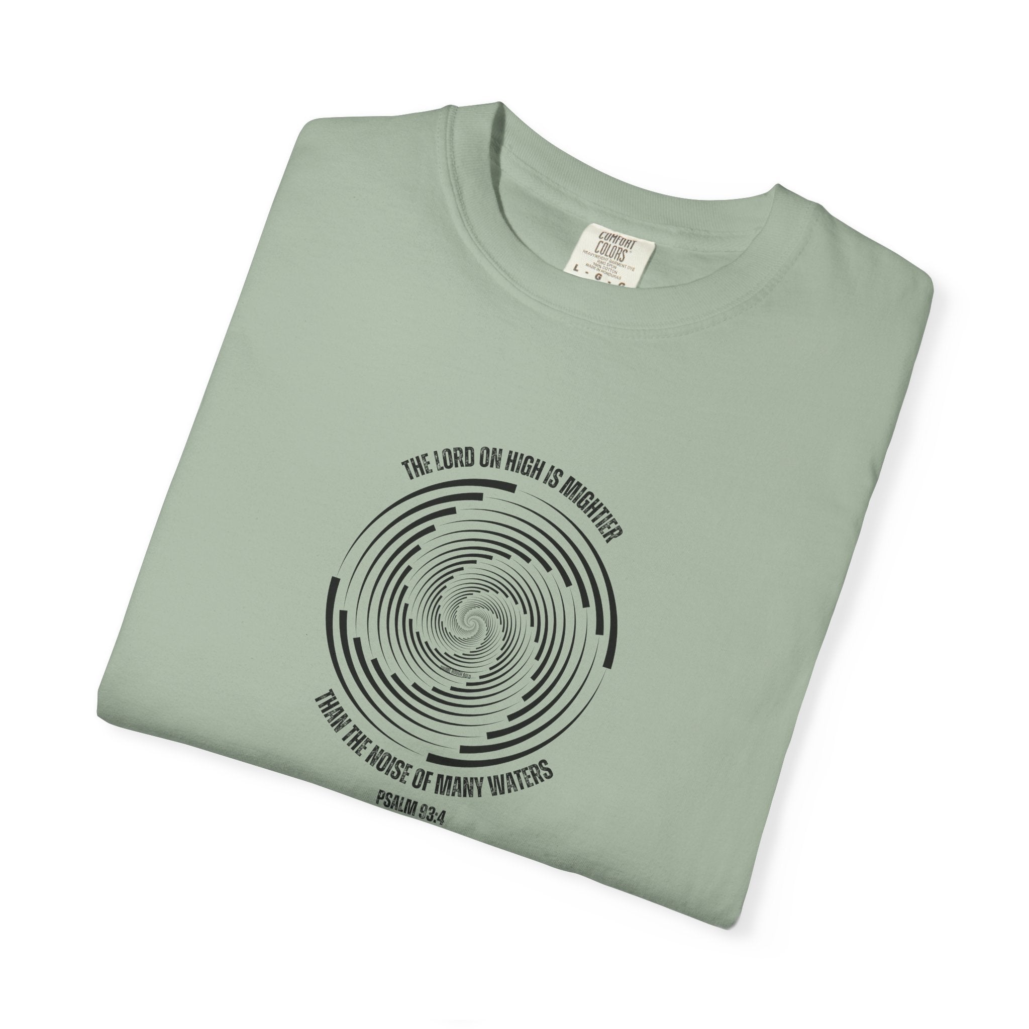Spiral Wave T‑Shirt — 'We Came as Waves of Waking' Minimal Graphic Tee