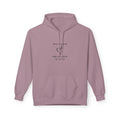 Minimalist Cross & Heart Hoodie — 'Jesus in my heart, coffee in my blood' Christian Faith Pullover