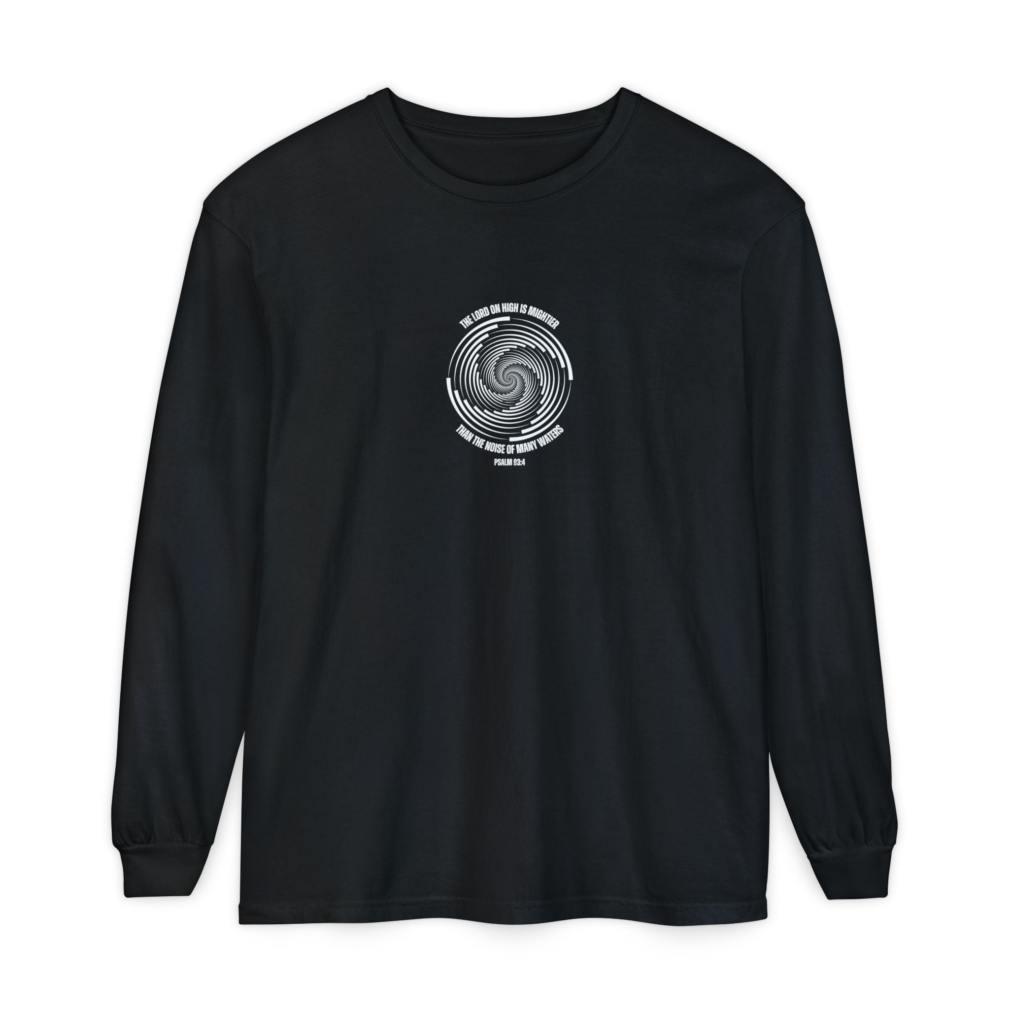 Long Sleeve T-Shirt — Minimal White Garment-Dyed Tee