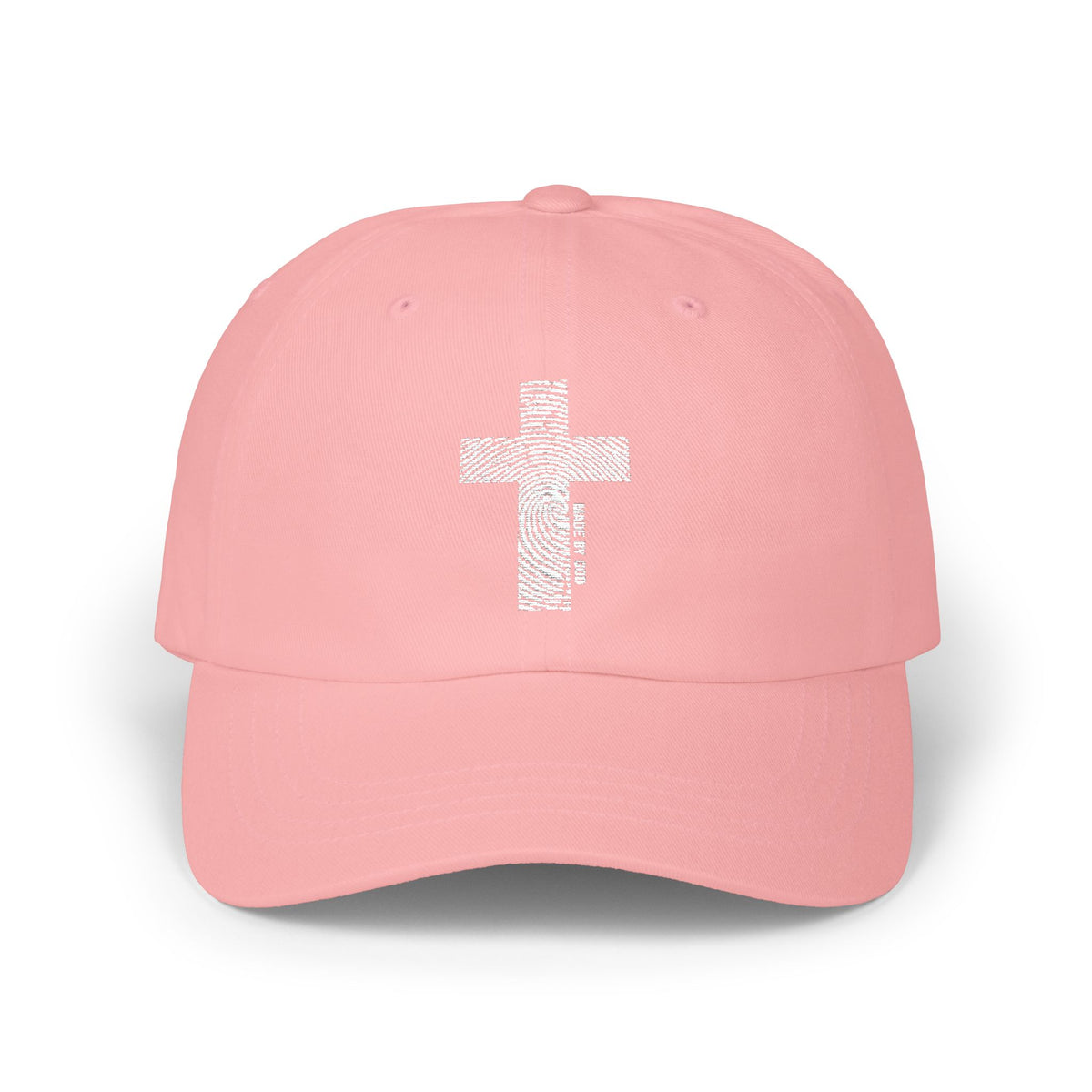 PINK/ Multi colors Classic Dad Cap with Distressed Cross Embroidery-Baseball Hat