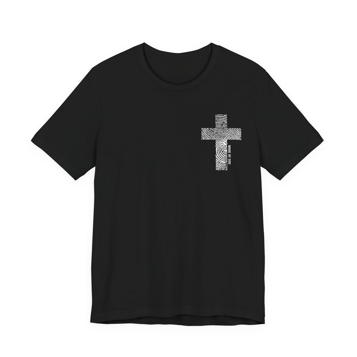 "Made by God" Cross with Fingerprint Tee